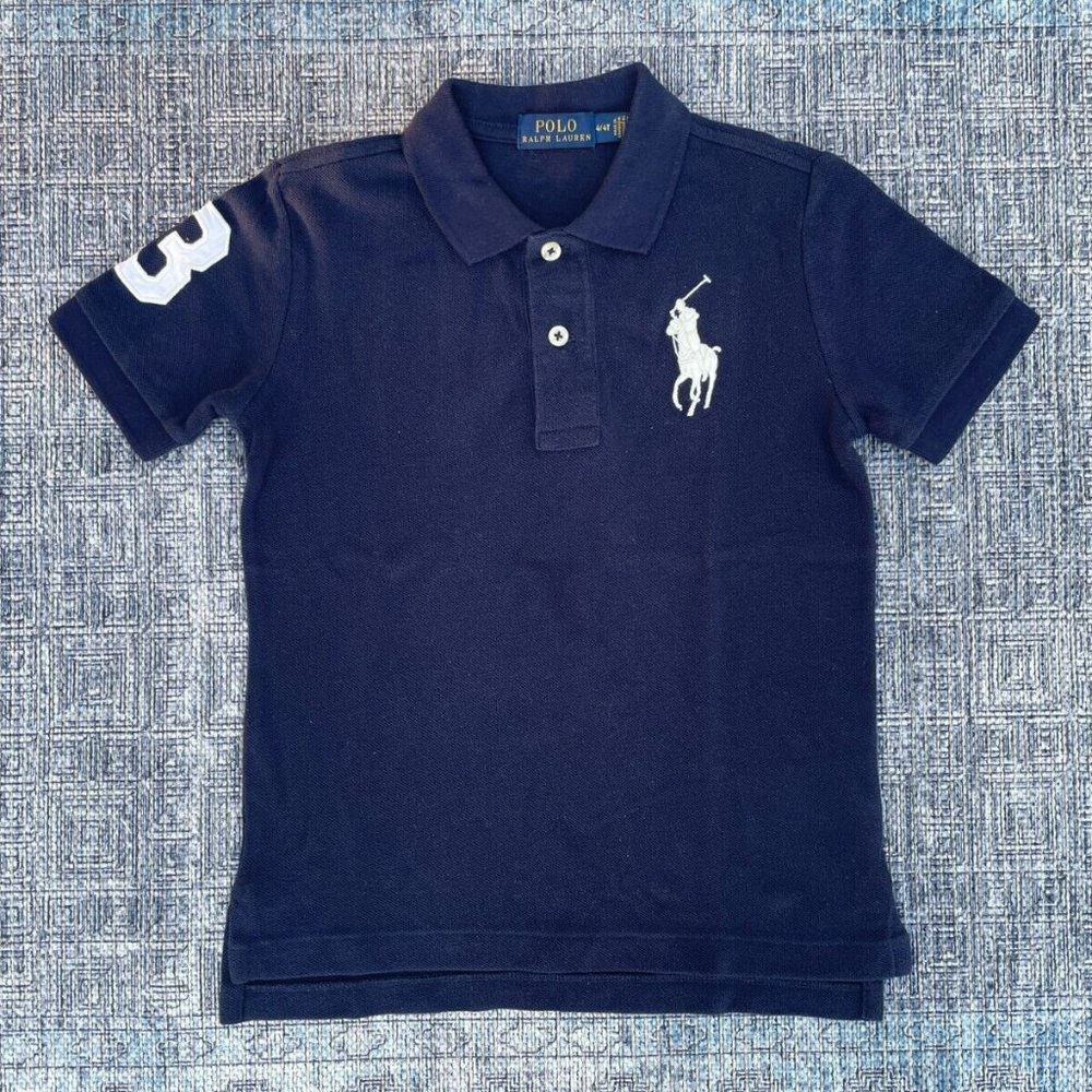 Polo Ralph Lauren Kids Tee Polo T Shirt Navy Cotton Tee Size 4/4T